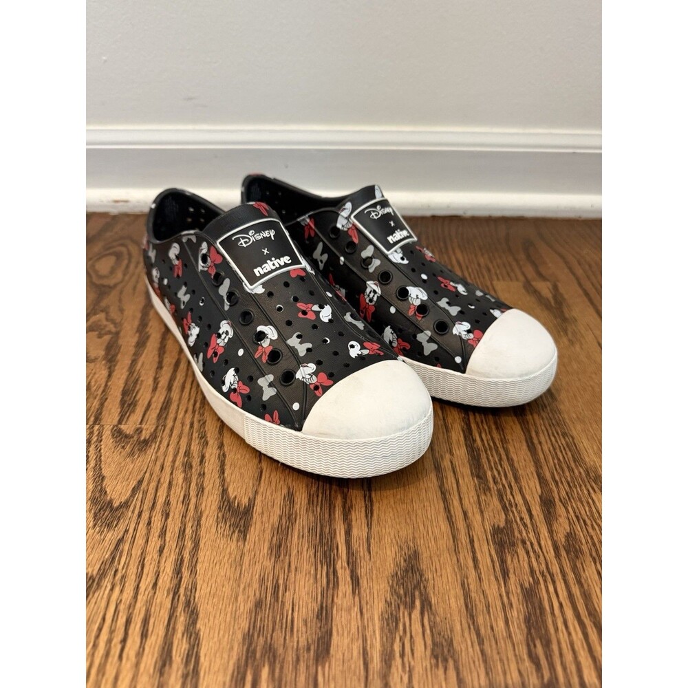 DISNEY x NATIVE Jefferson Minnie Mouse Shoes ADULT Women's 8 / Men 6 Black Red